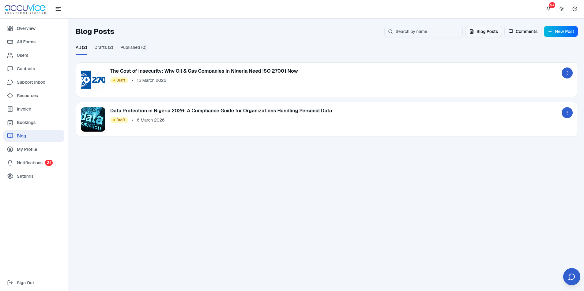 Blog & Content Management